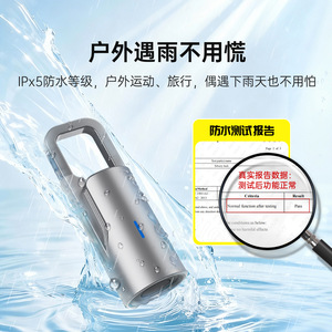 Smart Fingerprint <b>Padlock</b> 25.5mm X 74.23mm Zinc Magnesium Alloy Outdoor Storage Lock For Backpack Luggage Security - Product Image 2