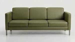 New Arrival Modern <b>Office</b> <b>Sofa</b> Synthetic Leather Metal Leg Waiting Lounge 3 Seater Couch Reception Seating For <b>Office</b> Hotel Use - Product Image 3