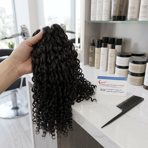 Produit phare : Cheveux humains vietnamiens SDD, tissage bouclé Steam Pixie, noir de jais - Product Image 4