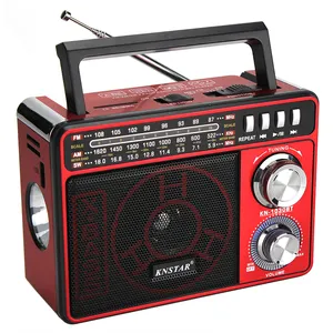 KN-1030BT wiederauf ladbare bin fm sw 3 band fackel radio vintage drahtlose usb Multi band radio mit taschenlampe