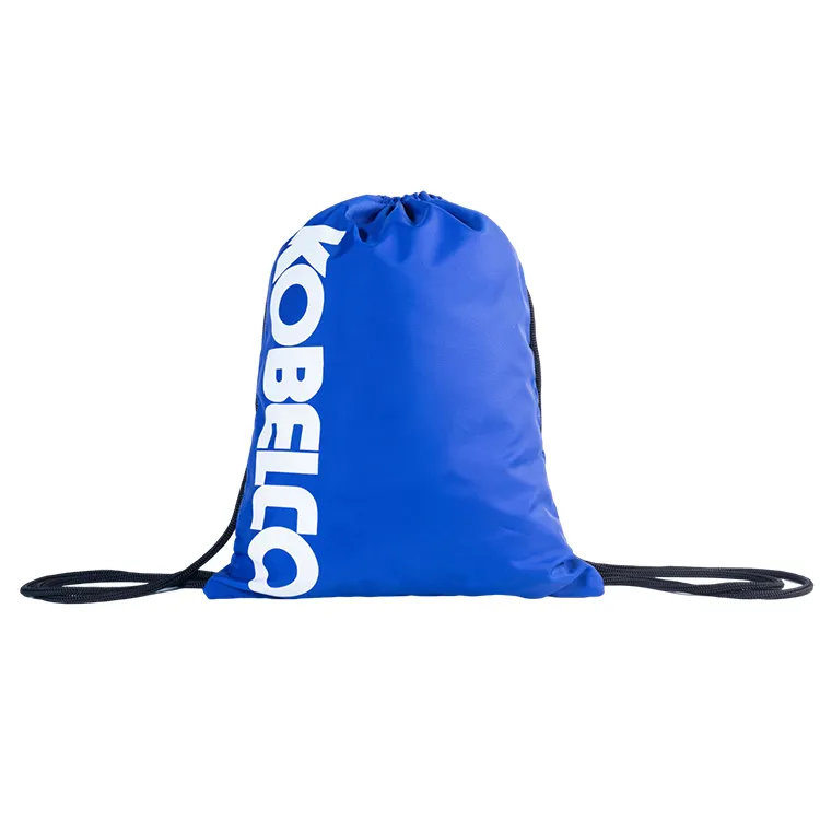 China Custom Wholesale Premium Nylon Drawstring Bag Packing Blue Drawstring Backpack 900d Quality Drawstring Backpack with Logo