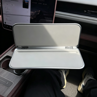 Table pliante flottante pour voiture, plateau multifonctionnel en cuir pour siège arrière, pour modification de l'intérieur de la voiture