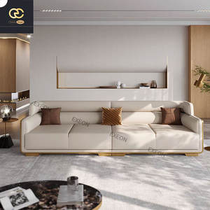 इतालवी विला लक्जरी घर चमड़े का <span class=keywords><strong>2025</strong></span> नया डिजाइन घर रहने वाले कमरे के लिए एक सोफे कवर है। - Product Image 3