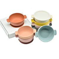 Ensemble de vaisselle pour bébé, nouveau design écologique, sans BPA, assiette pour bébé, bol en silicone avec ventouse et cuillère