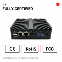 Computadora Industrial Integrada Sin Ventilador YCT, Doble LAN Gigabit para VGA, 2 COM, RS232, RS485, 9-36V DC, Automatización Industrial J4125