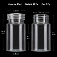 75ml 120ml 150ml 200ml étiquette de couleur personnalisée flacons de pilules en plastique PET bouteille d'emballage de supplément de capsule de vitamine pharmaceutique