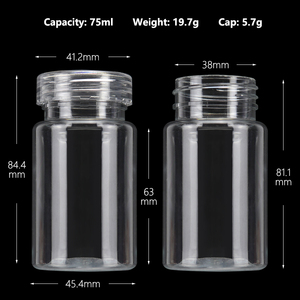 75ml 120ml 150ml 200ml tùy chỉnh màu sắc nhãn nhựa Pill Chai PET dược phẩm vitamin Viên nang bổ sung bao bì chai - Product Image 2