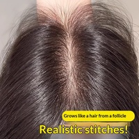 Extensions de cheveux chinois à trame complète, légères, respirantes, pour dissimuler les cheveux gris, volumisantes, postiches haute densité, longueur 25 cm