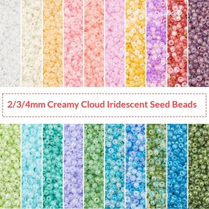 Cuentas de vidrio sueltas de colores mágicos en forma de nube, pequeñas, hechas a mano, para pulseras, collares, pendientes y accesorios de joyería DIY. - Product Image 5