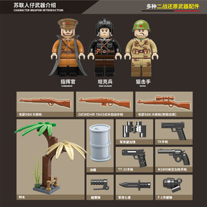 Série d'armes Overlord, modèle de char BT-7, 461 pièces, blocs de construction d'intelligence pour garçons, nouveaux jouets de char à construire soi-même en boîtes - Product Image 4