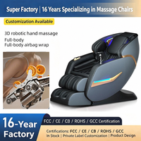Zero Gravity Tragbarer Klappbarer Massagesessel mit 3D-Motoren, SL-Metallschiene, Höhenverstellung, Schulter- und Hüftmassage, Flachliegefunktion für Zuhause und Spa