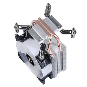 Qiuzaim 2 ống nhiệt ống đồng RGB LED ánh sáng yên tĩnh 3P/4P CPU E5 quạt làm mát máy tính để bàn Tương thích LGA 2011 X99 X79 làm mát không khí - Product Image 3