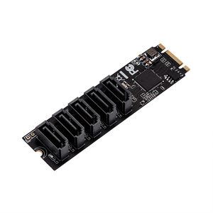 IOCREST <span class=keywords><strong>M</strong></span>.2 (PCIe 3.0) an 5 Ports SATA III 6G SSD-Adapter mit SATAIII-Kabel unterstützung UEFI PCIe Gen3x2 Non-RAID Jmb 585-Chip - Product Image 3