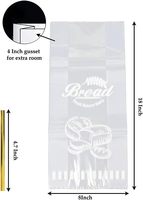 Sacs à pain personnalisables en plastique PP transparent, réutilisables, durables, avec soufflet latéral, thermoscellables, hermétiques, de qualité alimentaire, pour sandwichs faits maison