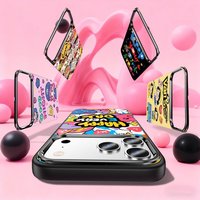 Coque de téléphone colorée à motifs de dessins animés pour iPhone 17 Pro Max, étui de protection magnétique pour iPhone 16 avec motifs personnalisables