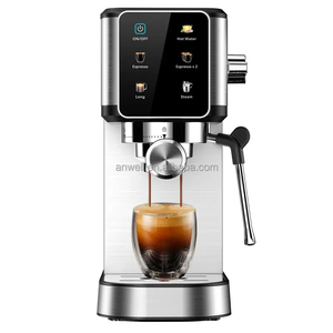 Machine à café expresso Anwell avec écran tactile couleur, 20 bars, 2-en-1 pour dosettes et café moulu, avec réservoir d'eau de 1,6 L - Product Image 1