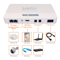 WGP Portable Mini UPS 20800mAh Kapasitas Besar USB 5V DC 9V 12V POE 24V 48V Mendukung QC 3.0 POE Mini UPS untuk Router WiFi