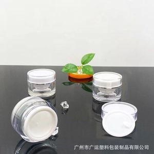 Tarro de crema cosmética acrílica de 5g 10g 15g 20g 30g con tapa para almacenamiento de muestras de crema facial reparadora nocturna para ojos - Product Image 2
