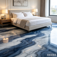 Revêtement de sol en résine époxy effet marbre 3D, revêtement de sol en résine époxy liquide effet marbre pour chambre à coucher, salle de bain, salon, décoration intérieure
