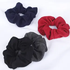 Fabric Ponytail Holder Hair Accessories Hair Ties Scrunchies Elastic Hair Bands High Quality Thick Knitted Opp Bag Zhang Picture