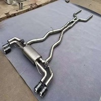 Échappement Catback pour BMW M5 F10 M6 F06 F12 F13 S63 4.4T V8, silencieux Axleback, commande à distance, acier inoxydable 1,5 mm, poli miroir