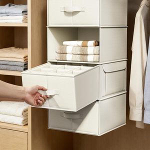 6-<b>Shelf</b> Hanging Closet Organizer With 3 Drawers 33x15x85cm For Wardrobe Storage Clothing Organizer Rectangular <b>Hook</b> - Product Image 6