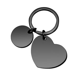 New Fashion Engravable Stainless Steel Square Heart Shape Metal <b>Key</b> <b>Chain</b> Accessories Wholesale Keyachains - Product Image 5