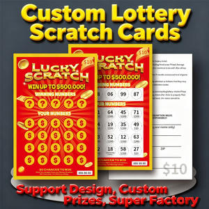 定制刮刮卡赢得100万美元恶作剧中奖彩票刮刮卡彩票游戏 - Product Image 2
