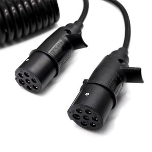 Câble d'alimentation enroulé ABS/EBS de remorque de camion de cordon électrique en spirale rétractable avec 7 connecteurs à broches - Product Image 1