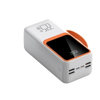POWER BANK 40000mAh Banco de energía de alta capacidad 22,5 W Carga rápida 4 USB Tipo C Powerbank portátil con cordón Pantalla digital