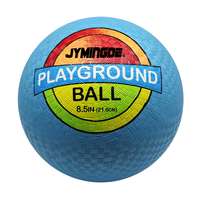 Ballon de terrain de jeu gonflable bleu très vendu, 8,5 pouces, en caoutchouc, certifié ISO9002, option de logo personnalisé pour les sports scolaires