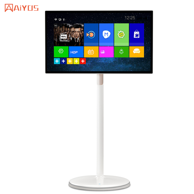 27 32 Inch Private Capacitive Touch Moving Standby Smart Television Monitor 1080p Portable Touch Screen Rotating Lcd Smart Tv