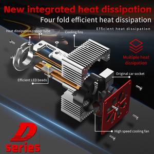 <span class=keywords><strong>Logo</strong></span> personnalisé ampoule LED de voiture avec puces CSP pour automobile 9-32v 70w 30000 Lumen 6000K HID xénon lumière LED phare - Product Image 5
