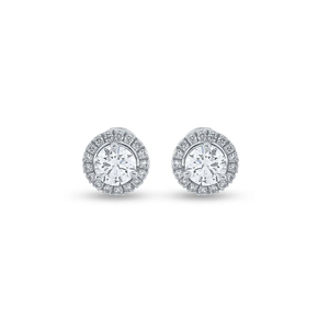 Superbes boucles d'oreilles en diamant rond avec un savoir-faire exquis et un style intemporel élégant d'Inde - Product Image 6