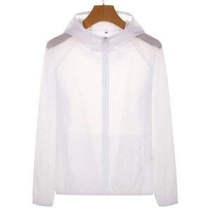 Giacca Estiva Chillon con Cappuccio, Protezione UV, Antibatterica, Traspirante, Asciugatura Rapida, Leggera, Abbigliamento Solare, Colore Bianco - Product Image 1