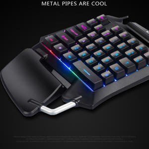 Teclado Compacto con Cable para Juegos Móviles, Diseño Ergonómico para <span class=keywords><strong>Mano</strong></span> <span class=keywords><strong>Izquierda</strong></span>, Retroiluminado, Ideal para Jugar al PUBG y Otros Juegos - Product Image 2