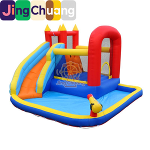 Castillo Inflable Infantil, Trampolín Doméstico con Tobogán de Agua, Castillo Inflable para Interiores y Exteriores, Parque Acuático, Juguetes de Trampolín - Product Image 5