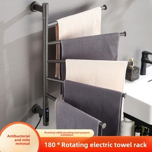Toallero eléctrico inteligente <span class=keywords><strong>de</strong></span> acero inoxidable, diseño giratorio sin taladro con calefacción para baño, transfronterizo para productos <span class=keywords><strong>de</strong></span> <span class=keywords><strong>Amazon</strong></span> - Product Image 3