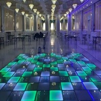 Émetteur RGBW 3D LED piste de danse 15W lumières mobiles miroir scène de fête avec éclairage de scène coloré carreaux d'éclairage de mariage extérieur