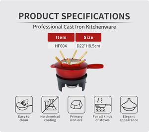 Service à <span class=keywords><strong>fondue</strong></span> de vaisselle au chocolat en fonte pour restaurant de cuisine vente en gros - Product Image 2
