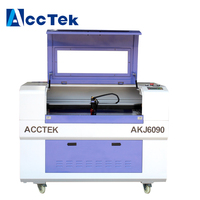 Máquina de Grabado Láser de CO2 Mini ACCTEK AKJ6090 para Cuero, MDF y Acrílico