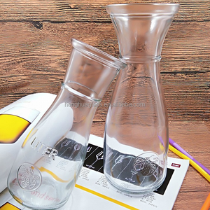 Bouteille en verre vide transparente avec logo en relief, à large ouverture, 12oz 16oz, pour eau minérale, limonade, jus, lait - Product Image 2