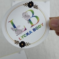 Autocollants en papier imperméables imprimés en couleur avec logo personnalisé, autocollants adhésifs pour emballages de bougies et de parfums, personnalisables
