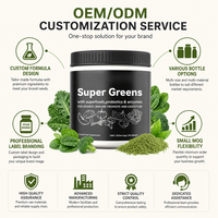 Mélange de Boissons Super Greens Marque Blanche : Optimisation Naturelle de l'Énergie et du Métabolisme, Détox, Complément Alimentaire à Base d'Aliments Entiers, 30 Portions