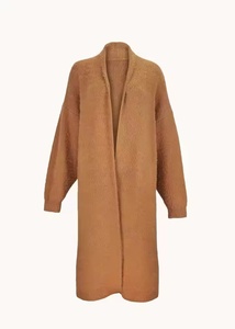 Manteau d'hiver personnalisé en vison uni <span class=keywords><strong>mi</strong></span>-<span class=keywords><strong>long</strong></span>, ample, à manches longues, grande taille, <span class=keywords><strong>cardigan</strong></span> tricoté <span class=keywords><strong>mi</strong></span>-<span class=keywords><strong>long</strong></span>, pull pour <span class=keywords><strong>femme</strong></span> - Product Image 6