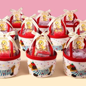 Woven Baskets Candy Box Accessories Handmade Round Storage Baskets For Birthday Gift Kids Party Favor 1-3L Capacity - Product Image 3