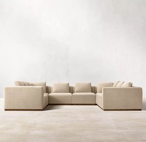 Canapé modulaire U sectionnel couleur personnalisée meubles d'intérieur maison base en bois <span class=keywords><strong>8</strong></span> places canapés de salon - Product Image 2