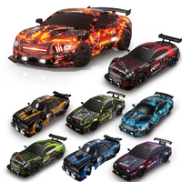 Coche RC de simulación de alta velocidad Zhorya 1:16 4WD con control remoto, luces y pulverizador para drifting