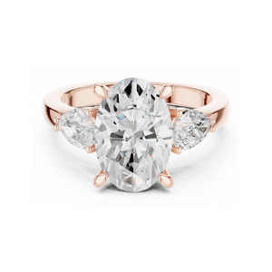 Anillo de compromiso de corte radiante en oro amarillo con tallo dividido, diamantes pavé y halo oculto. Anillo nupcial llamativo y elegante para aniversario. - Product Image 5