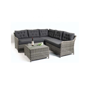 5 plazas sofá diseños Chat <span class=keywords><strong>conjunto</strong></span> al aire libre <span class=keywords><strong>mesa</strong></span> de balcón Silla de ratán de aluminio juego de conversión - Product Image 3